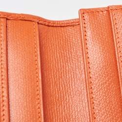 Chanel Orange Leather CC Flap Continental Wallet