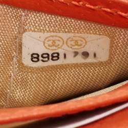 Chanel Orange Leather CC Flap Continental Wallet