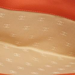 Chanel Orange Leather CC Flap Continental Wallet