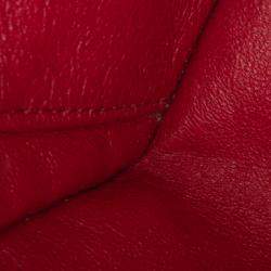 Pre Owned Chanel Red Mini Braided Classic Tweed Single Flap Bag