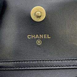 Pre Owned Chanel Black Leather CC Mini Flap Bag 