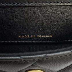 Pre Owned Chanel Black Leather CC Mini Flap Bag 