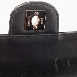 مملوكة مسبقًا Chanel Black Patent Leather Camellia Laser Cut East West Flap Bag