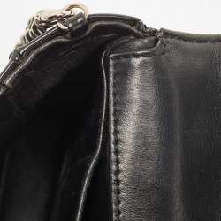 مملوكة مسبقًا Chanel Black Patent Leather Camellia Laser Cut East West Flap Bag