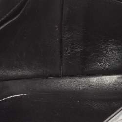 مملوكة مسبقًا Chanel Black Patent Leather Camellia Laser Cut East West Flap Bag