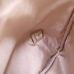 Chanel Beige Leather chevron CC clutch