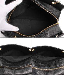 Pre Owned Chanel Black Leather CC Tote Bag