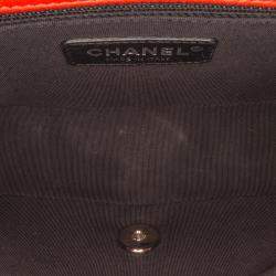 Pre Owned Chanel Red Small Lambskin Cuba Color Flap Bag