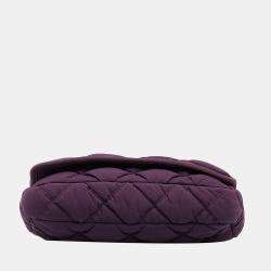 Pre Owned Chanel Purple Bubble Quilt Shoulder Bag