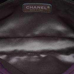 Pre Owned Chanel Purple Bubble Quilt Shoulder Bag