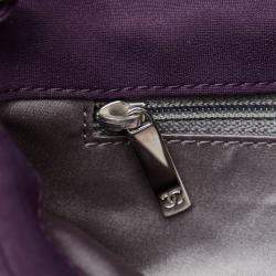 Pre Owned Chanel Purple Bubble Quilt Shoulder Bag