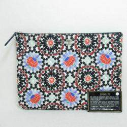 Chanel Multicolor Canvas CC Christmas Print Clutch Bag 