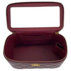 Chanel Red Leather CC Vanity Case