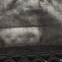 Pre Owned Chanel Black Quilted Lambskin Leather Maxi Classic Double Flap Bag