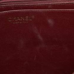 Pre Owned Chanel Black Quilted Lambskin Leather Maxi Classic Double Flap Bag