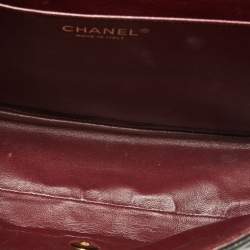 Pre Owned Chanel Black Quilted Lambskin Leather Maxi Classic Double Flap Bag