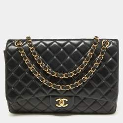 Brand New Chanel Classic Double Flap Bag Quilted Caviar Jumbo NWT