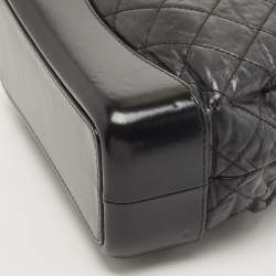 Pre Owned Chanel Black Quilted Aged Leather Small Gabrielle Backpack