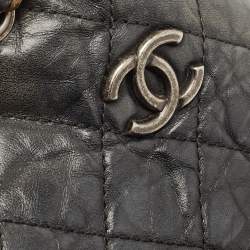 Pre Owned Chanel Black Quilted Aged Leather Small Gabrielle Backpack