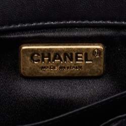 Pre Owned Chanel Black/Gold Quilted Calfhair Extra Mini Classic Single Flap Bag