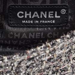 Pre Owned Chanel Brown/Black Fantasy Fur And Tweed Flap Shoulder Bag