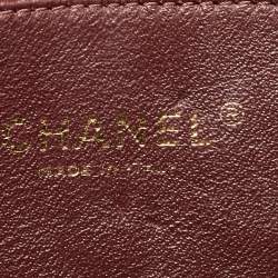 Pre Owned Chanel Black Lambskin Leather Pearly Flap Bag