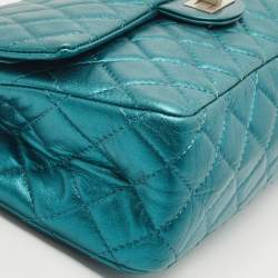 Chanel Metallic Teal Green Quilted Leather Reissue 2.55 Classic 226 Flap Bag