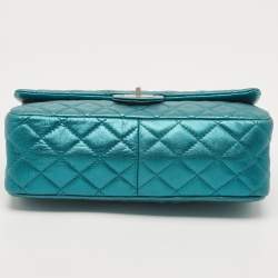 Chanel Metallic Teal Green Quilted Leather Reissue 2.55 Classic 226 Flap Bag