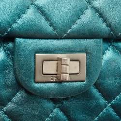 Chanel Metallic Teal Green Quilted Leather Reissue 2.55 Classic 226 Flap Bag