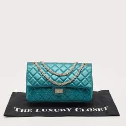 Chanel Metallic Teal Green Quilted Leather Reissue 2.55 Classic 226 Flap Bag