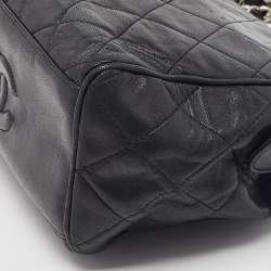 Pre Owned Chanel Black Quilted Leather Vintage Chain Shoulder Bag