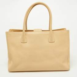 Chanel Beige Leather Cerf Shopper Tote