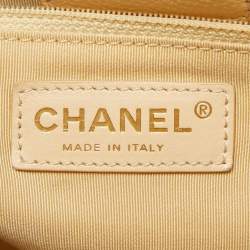 Chanel Beige Leather Cerf Shopper Tote