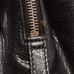 Pre Owned Chanel Black Quilted Caviar Leather CC Timeless Tote