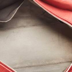 Pre Owned Chanel Red Quilted Leather Lady Braid Bowler Bag