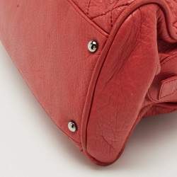 Pre Owned Chanel Red Quilted Leather Lady Braid Bowler Bag