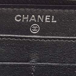 مملوكة مسبقًا Chanel Black Leather CC Timeless L Gusset Continental Wallet