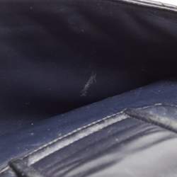 Pre Owned Chanel Navy Blue Quilted Leather Elementary Chic Flap Bag