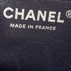 Pre Owned Chanel Navy Blue Quilted Leather Elementary Chic Flap Bag