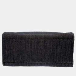 Chanel Black Canvas Large Deauville Tote Bag