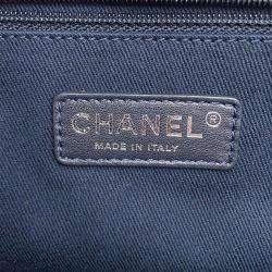 Chanel Black Canvas Large Deauville Tote Bag