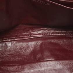 Pre Owned Chanel Red Quilted Leather Jumbo Classic Single Flap Bag