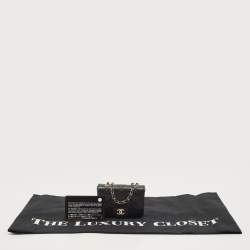 Pre Owned Chanel Black Caviar Leather Micro Belt Bag