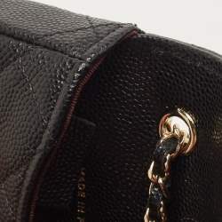 Pre Owned Chanel Black Caviar Leather Micro Belt Bag