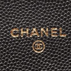 Pre Owned Chanel Black Caviar Leather Micro Belt Bag
