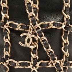 Pre Owned Chanel Black Leather Tech Me Out Phone Crossbody Bag