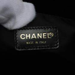 Pre Owned Chanel New Travel Line Nylon & leather Hand bag Black Silver Metal fittings 7962748