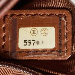 Pre Owned Chanel Brown Quilted Leather Vintage CC Turnlock Tote