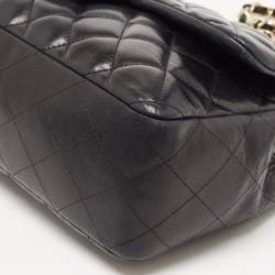 Chanel Black Quilted Leather Jumbo Classic Single Flap Bag