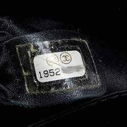 Pre Owned Chanel Black Quilted Caviar Leather Grand Shopping Tote